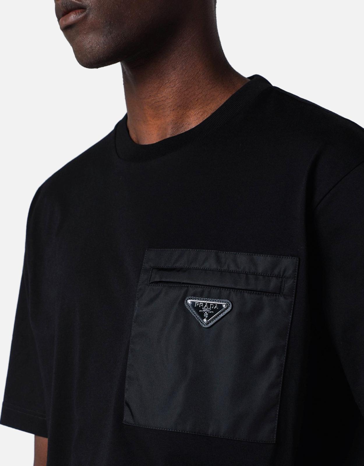 Prada メンズコットン＆再生ナイロンTシャツ (アパレル,シャツ) IFCHIC.COM