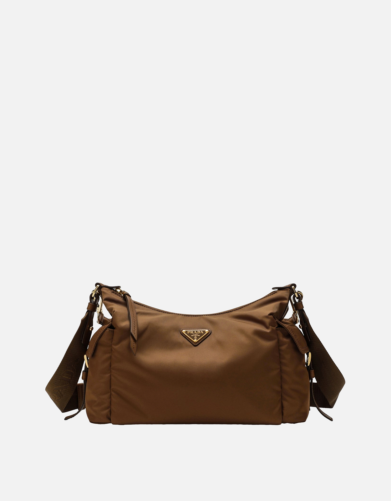 Prada Prada Explore large Brandy bag in Re-Nylon and leather (All