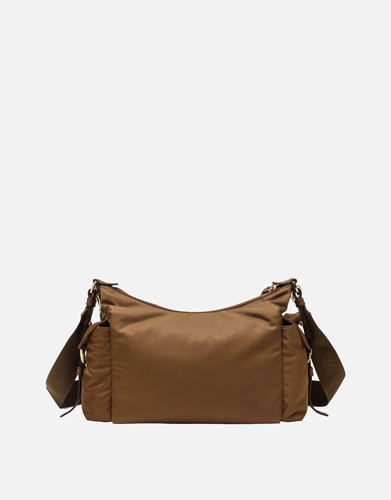 美品　PRADA ナイロントートバッグ ブラウン系 MADE IN ITALY Prada Prada Explore large Brandy bag in Re-Nylon and leather (All