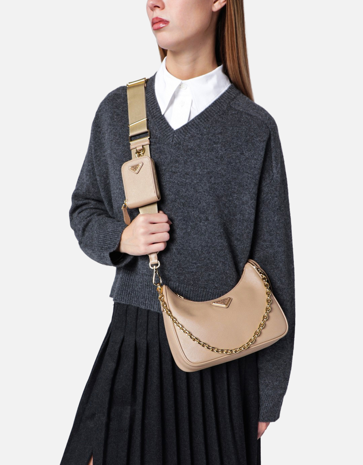 Prada Re-Edition 2005 カーフスキンレザーショルダーバッグ (すべての