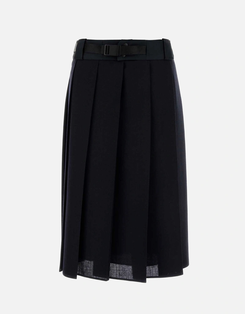 Prada ホップサックとテクニカルファブリックのミディスカート (すべて