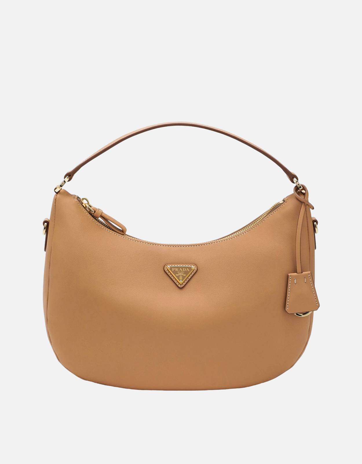 Prada ライトブラウンレザーショルダーバッグ (すべての新品) IFCHIC.COM