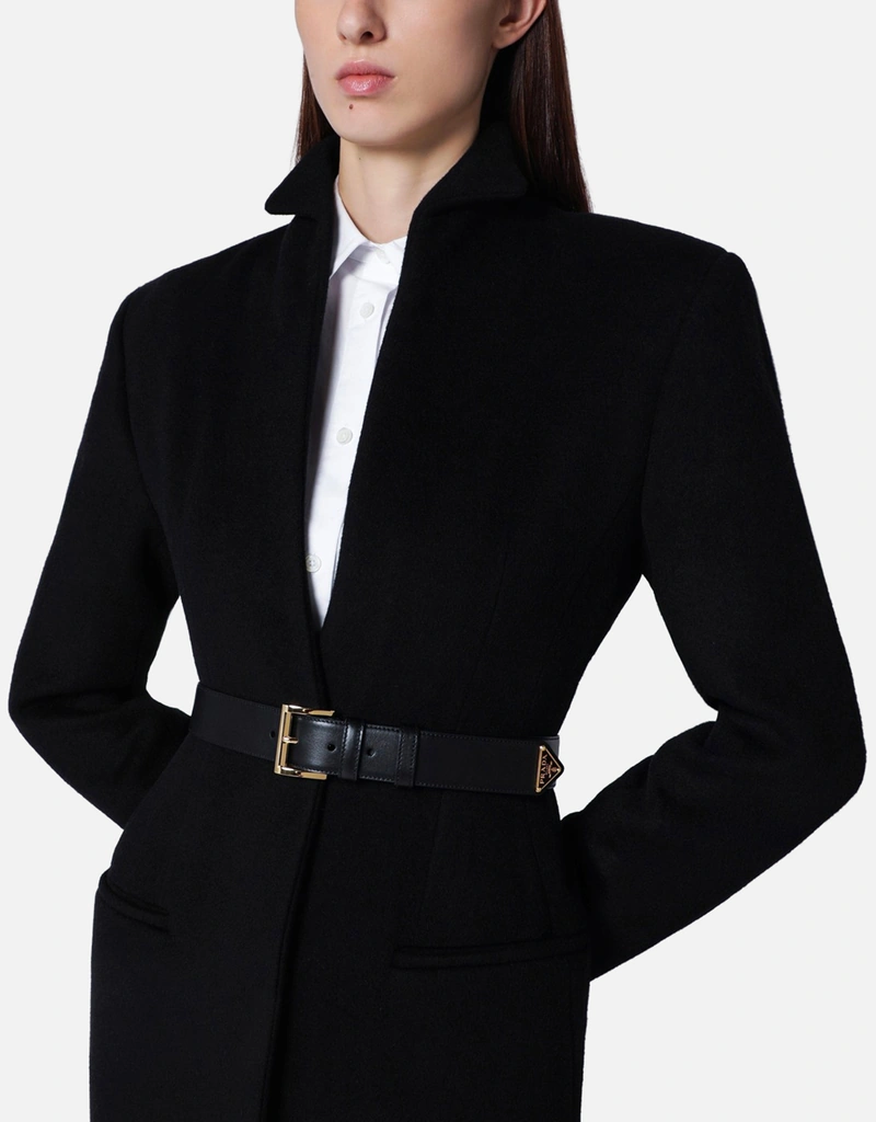 Prada レザー ベルト 牛革 トライアングルロゴ付き (ベルト) IFCHIC.COM