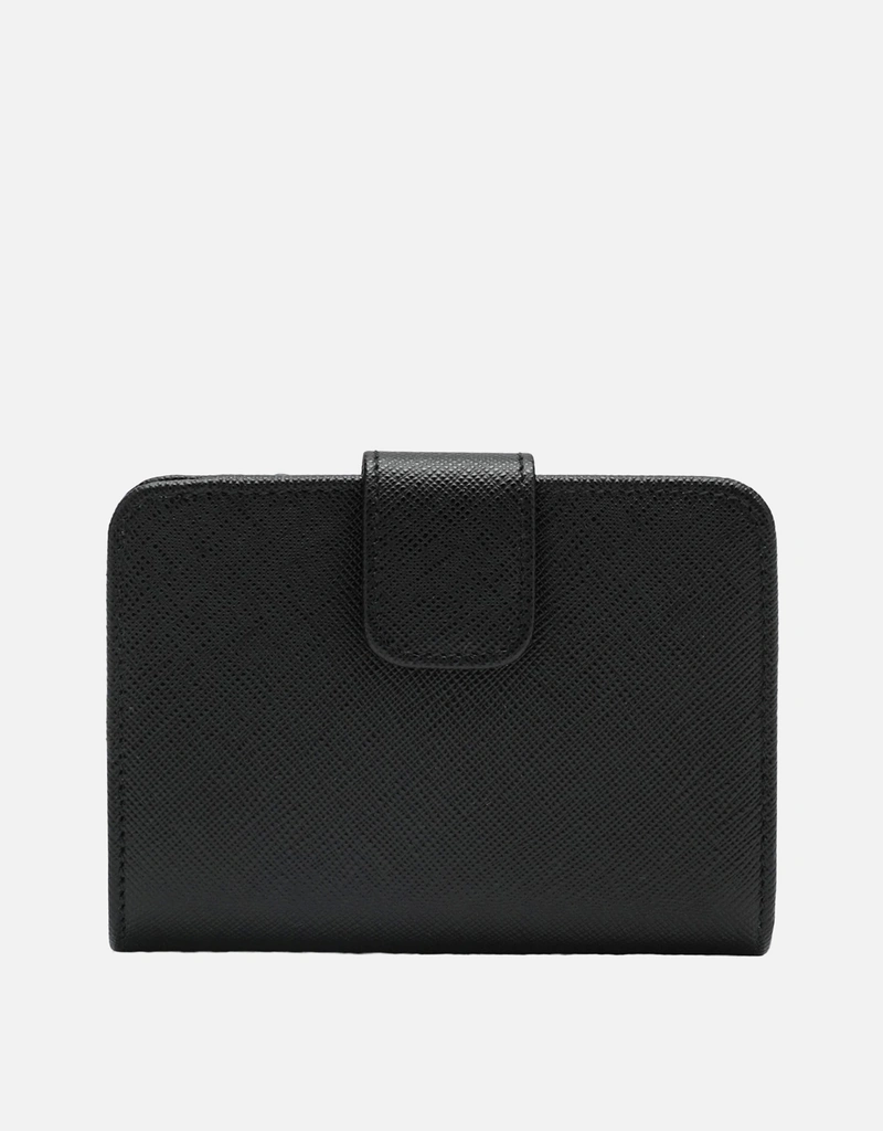 Prada スモールブラックサフィアーノレザーウォレット (財布とカード