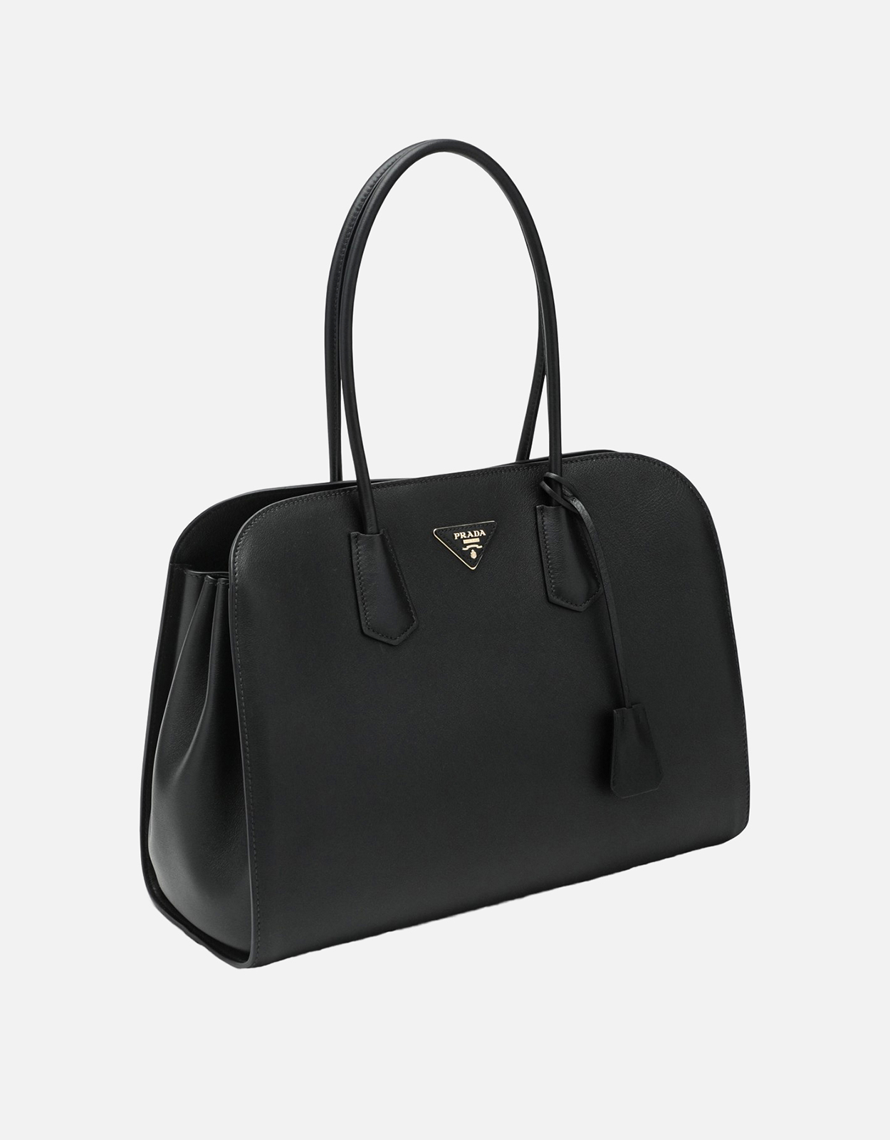 Prada ラージブラックレザーショッピングバッグ (すべての新品) IFCHIC.COM