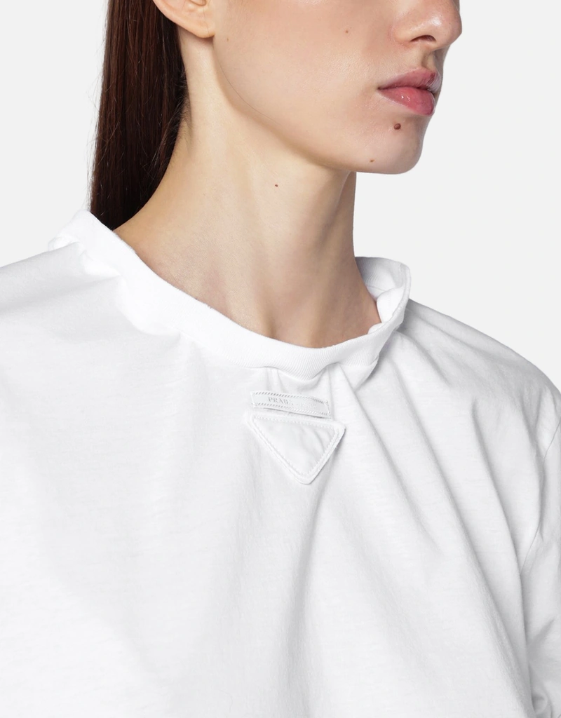 Prada コットンジャージーTシャツ (トップス) IFCHIC.COM