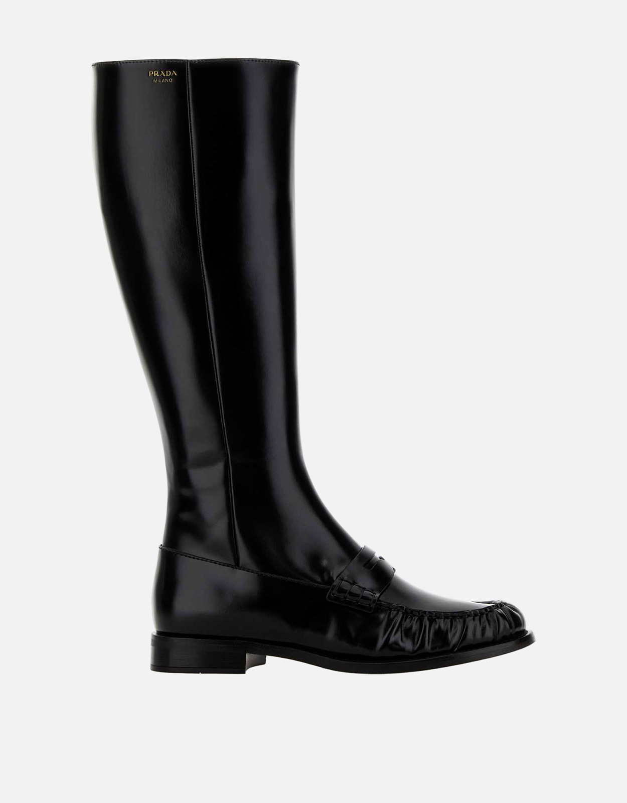 Prada ブラックレザーブーツ () IFCHIC.COM