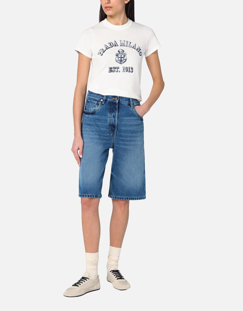 ぐ**様 PRADA プリント入り ジャージー Tシャツ ぐ**様 PRADA プリント