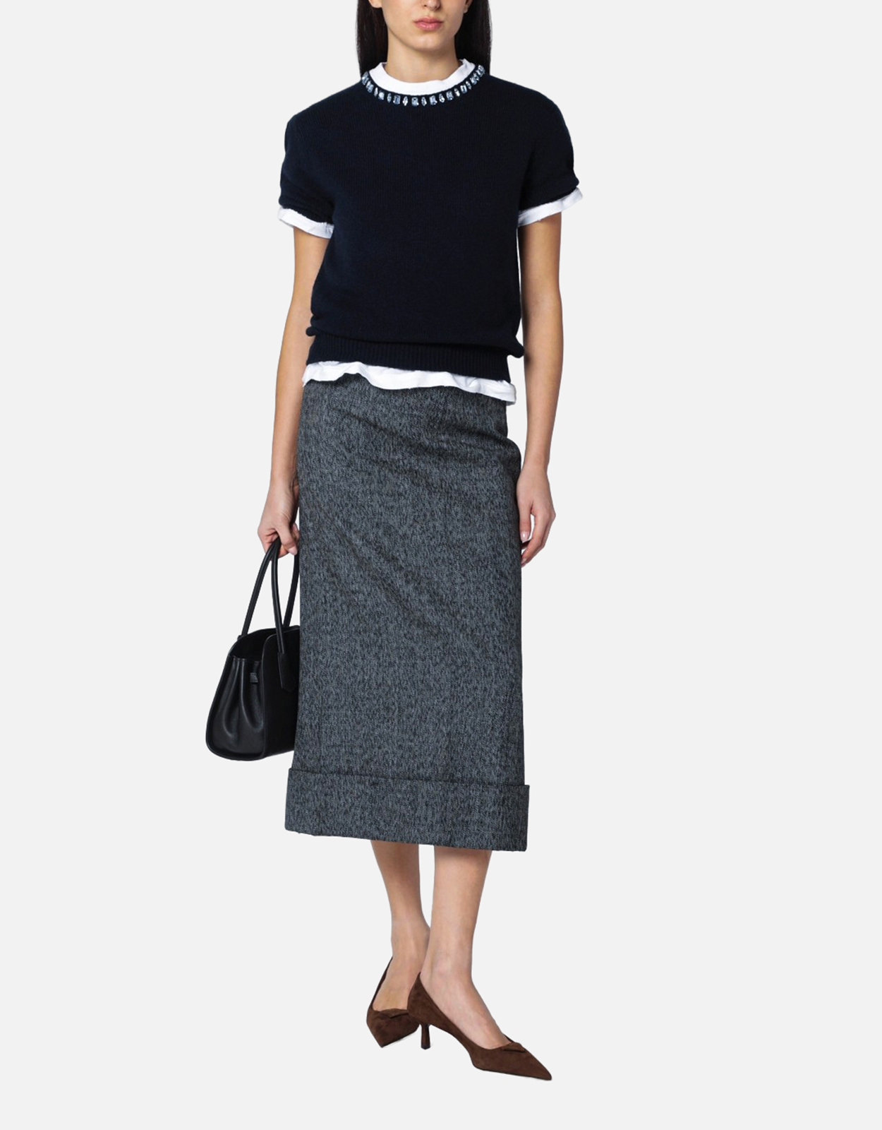 Prada ウール＆カシミヤ クルーネックセーター (トップス) IFCHIC.COM