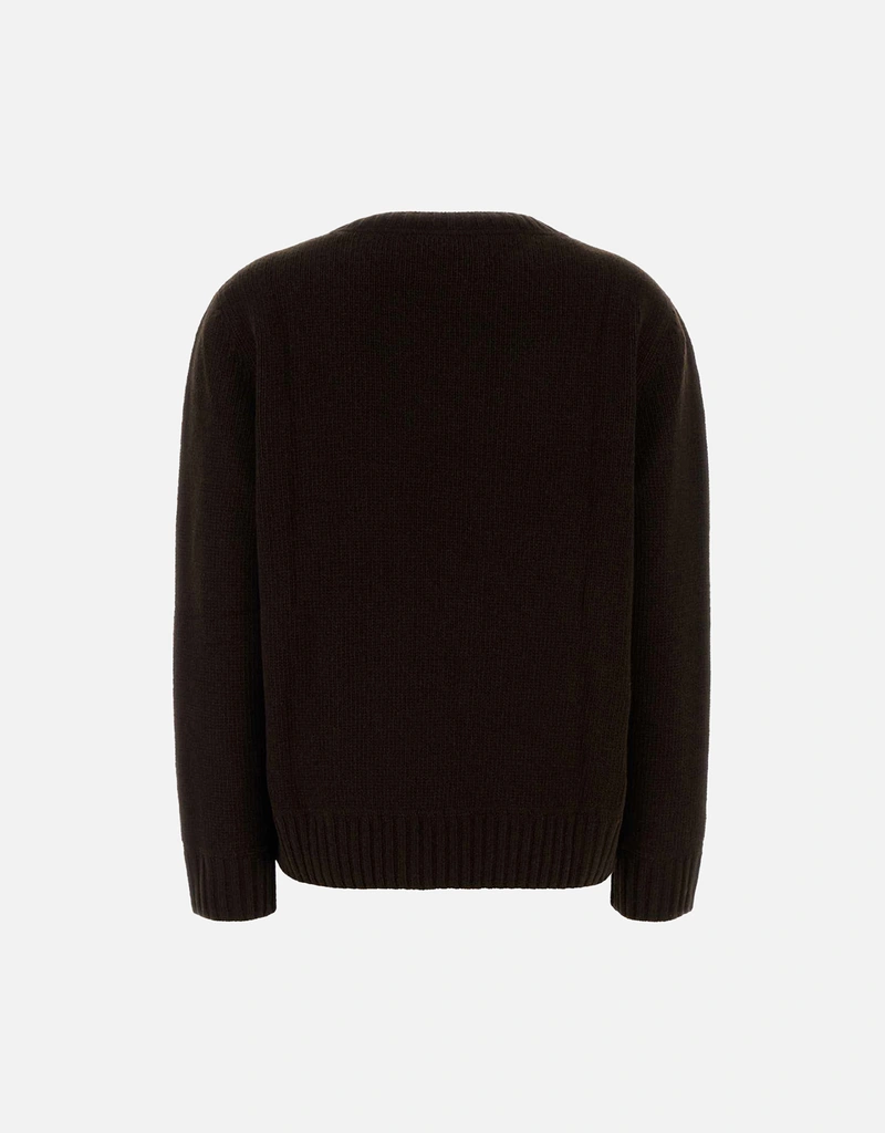 Prada カシミヤウールロゴメンズフィットリブクルーネックセーター