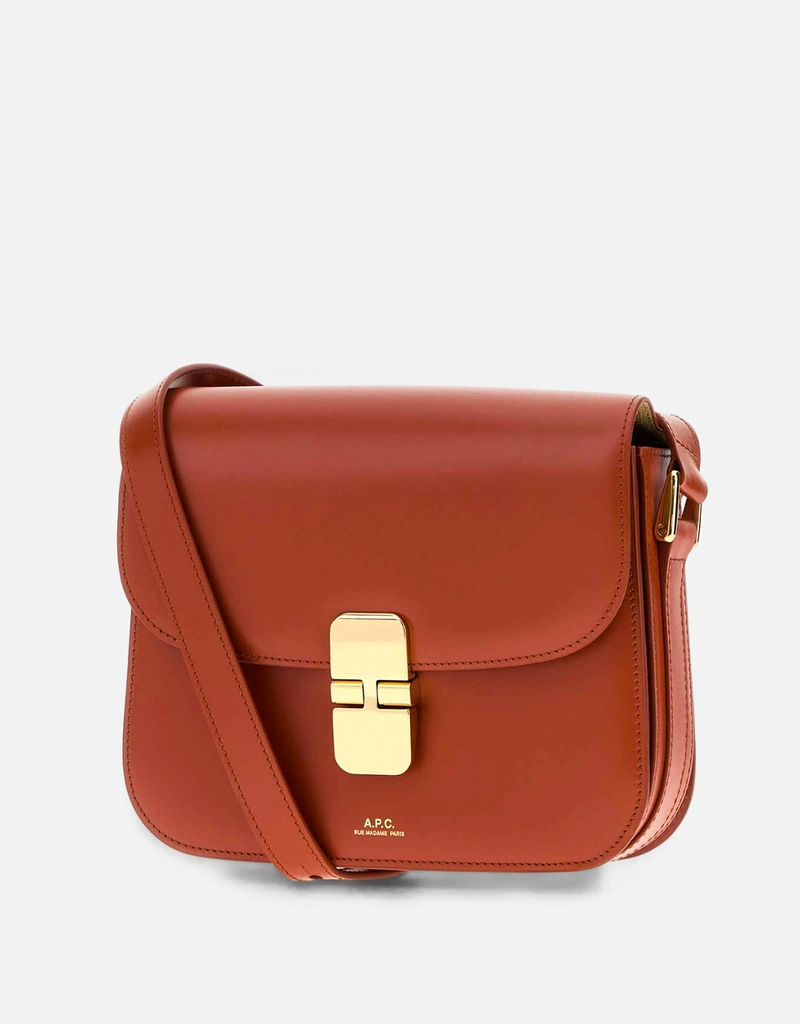 A.P.C. ブリック カーフレザー スモール グレース クロスボディバッグ