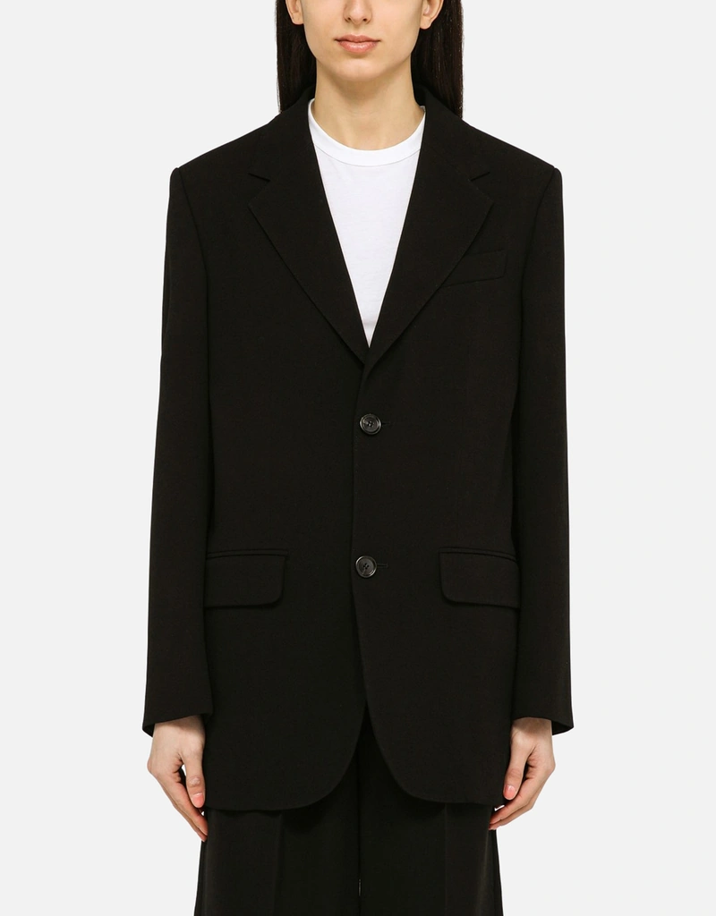 AMI Paris ブラックシングルブレストウールジャケット (すべての新品