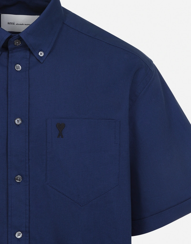 AMI Paris メンズ Ami ボクシーショートスリーブコットンシャツ