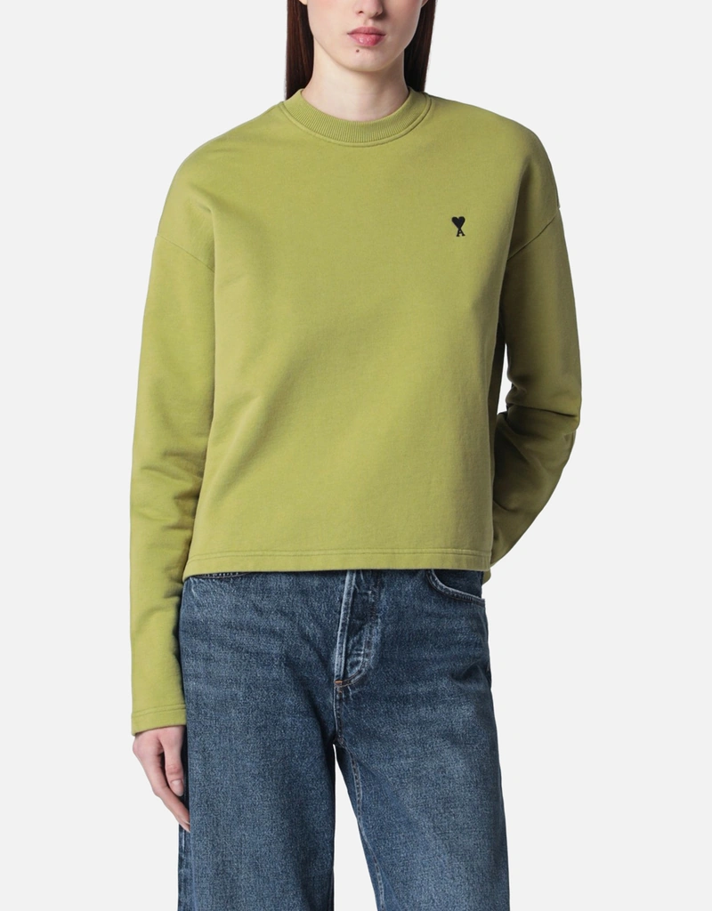 AMI Paris Ami de Coeur matcha green sweatshirt (Tops) IFCHIC.COM