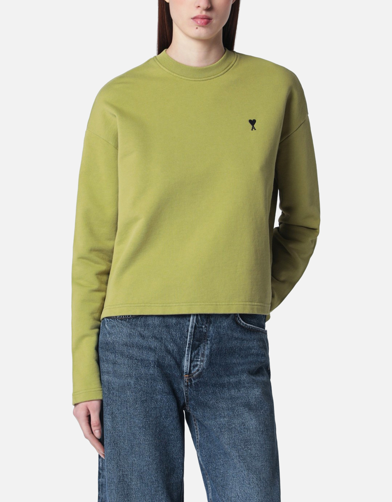 AMI Paris AMI Paris Ami de Coeur matcha green sweatshirt - XS　AMI Paris アミ ドゥ クール 抹茶グリーン スウェットシャツ - XS