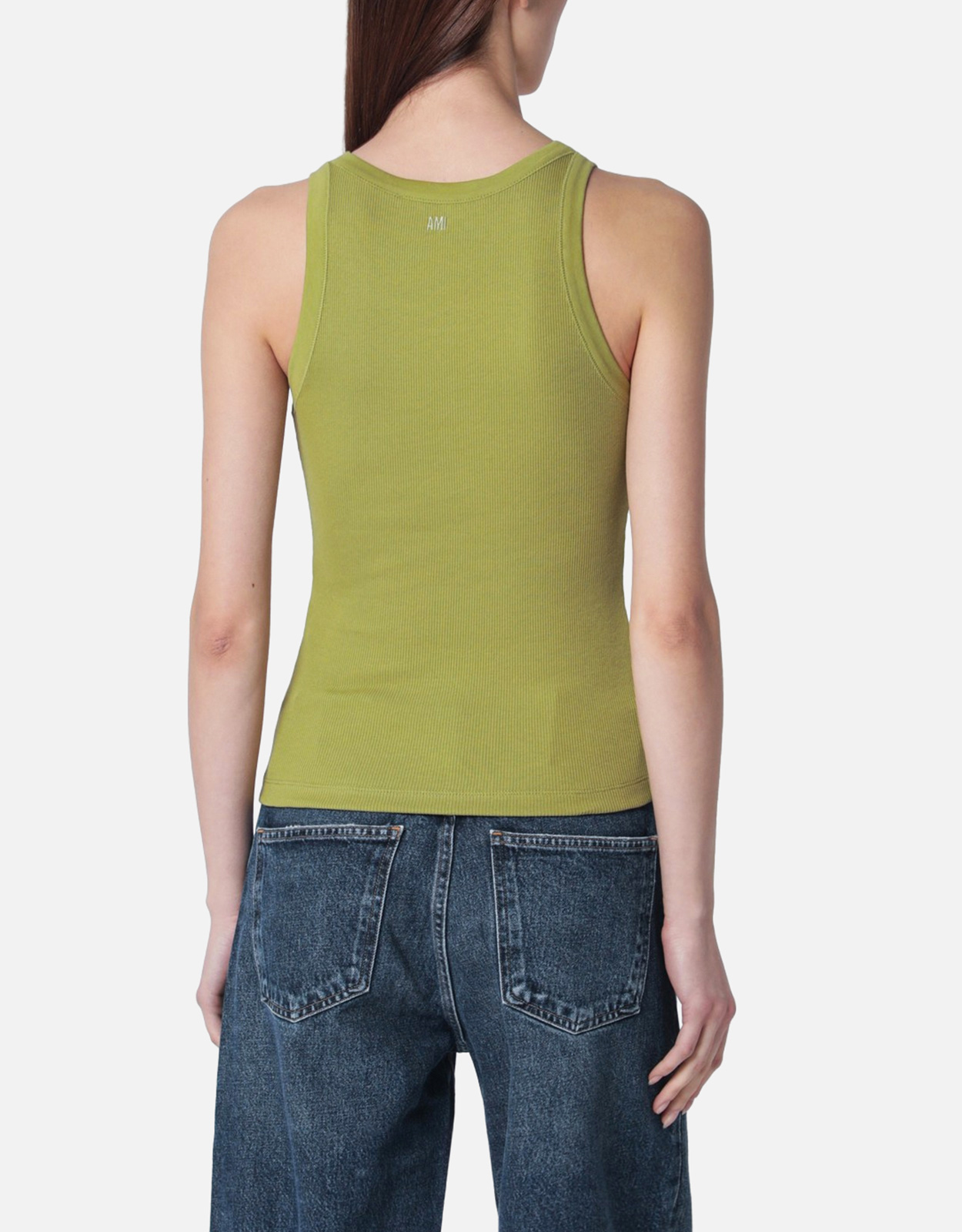 AMI Paris 抹茶グリーンコットンタンクトップ (トップス) IFCHIC.COM