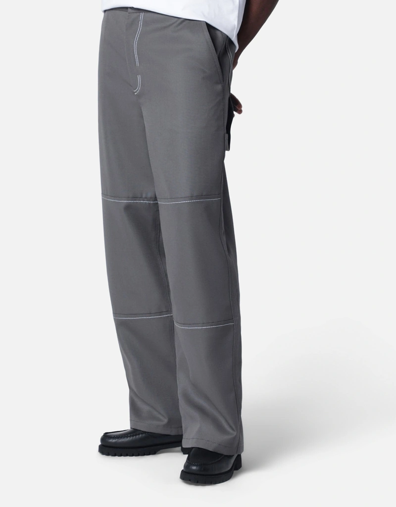 AMI Paris Grey wool canvas workwear trousers (All New In) IFCHIC.COM