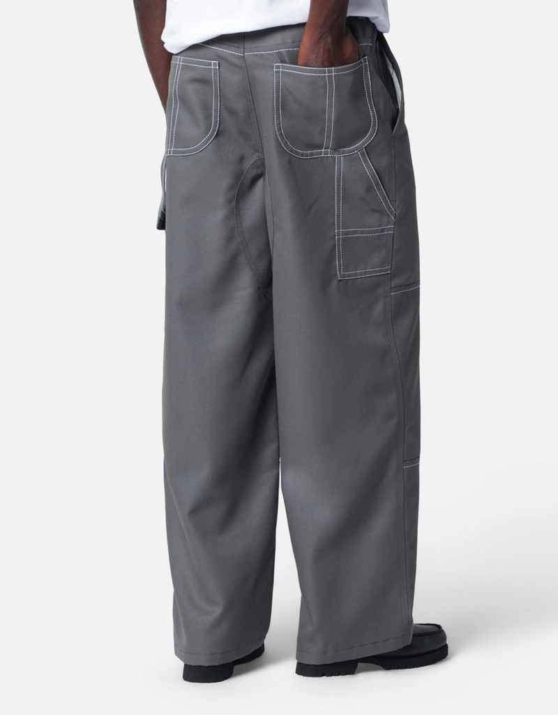 AMI Paris Grey wool canvas workwear trousers (All New In) IFCHIC.COM