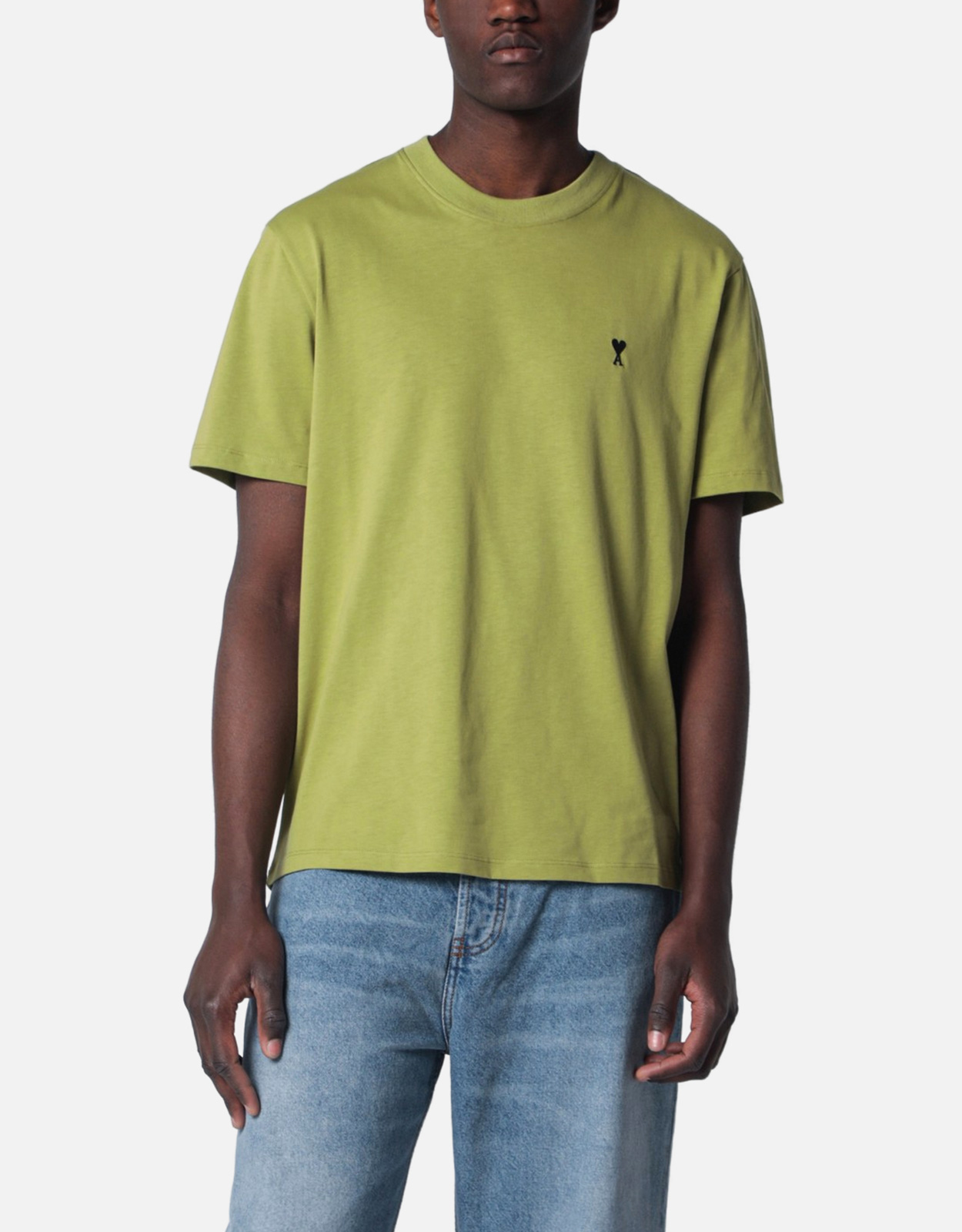 AMI Paris Matcha green cotton Ami De Coeur T-shirt - S　AMI Paris 抹茶グリーンコットン アミ ドゥ クール Tシャツ - S AMI
