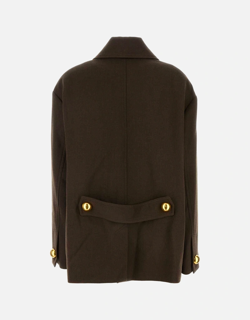 AMI Paris Brown Virgin Wool Jacket () IFCHIC.COM