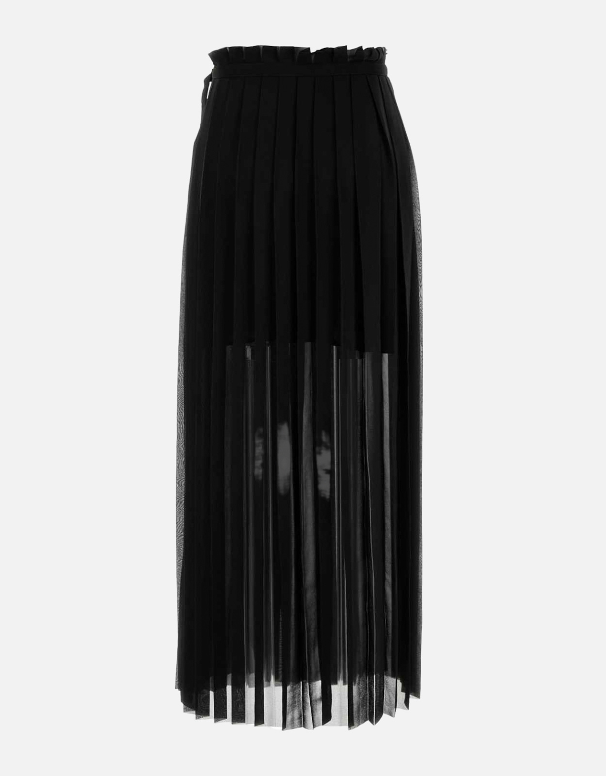 AMI Paris Black Polyester Pleated Skirt () IFCHIC.COM
