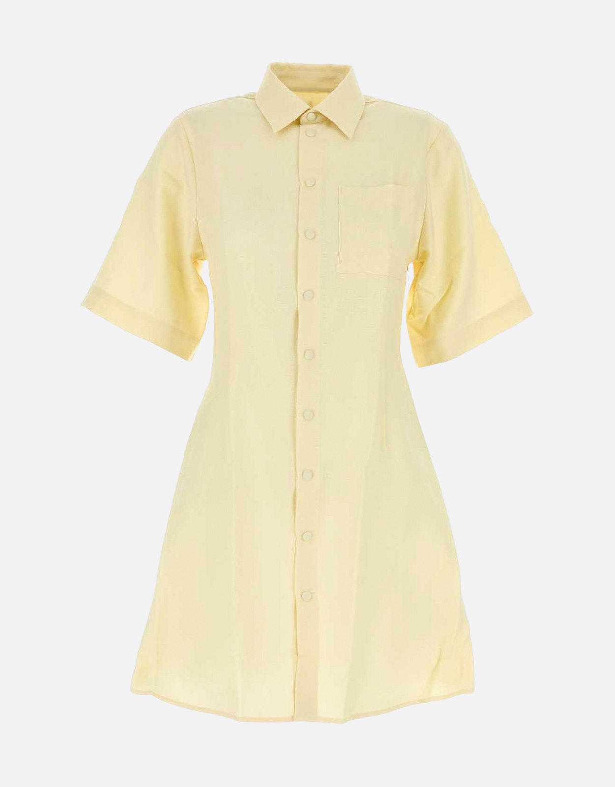 AMI Paris AMI Paris Pastel Yellow Virgin Wool Shirt Dress - FR 36F　AMI Paris パステルイエロー バージンウール シャツドレス - FR 36F