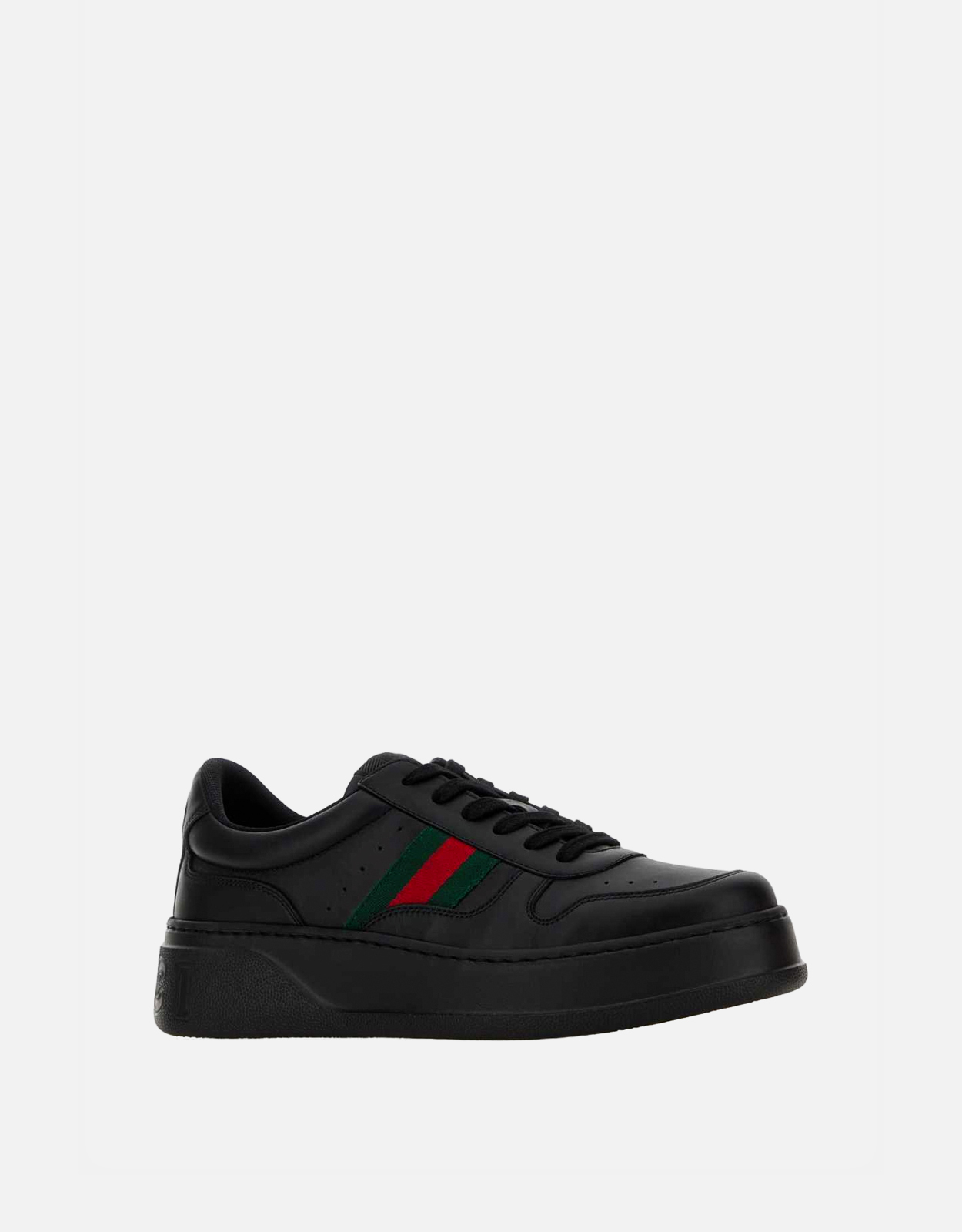 Gucci メンズ ブラックレザースニーカー () IFCHIC.COM