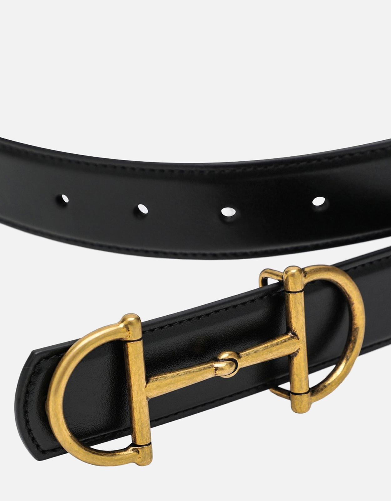 Gucci メンズリバーシブルレザーベルト ホースビット付き (アクセサリ