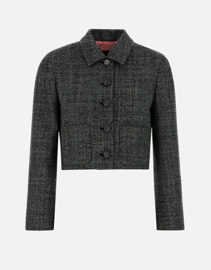 Gucci ウールグリザイユジャケット (すべての新品) IFCHIC.COM