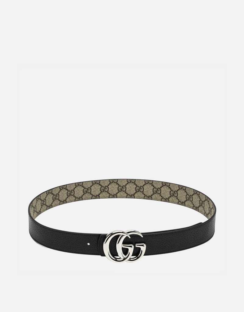 Gucci メンズ GGマーモント リバーシブルレザー生地ベルト () IFCHIC.COM