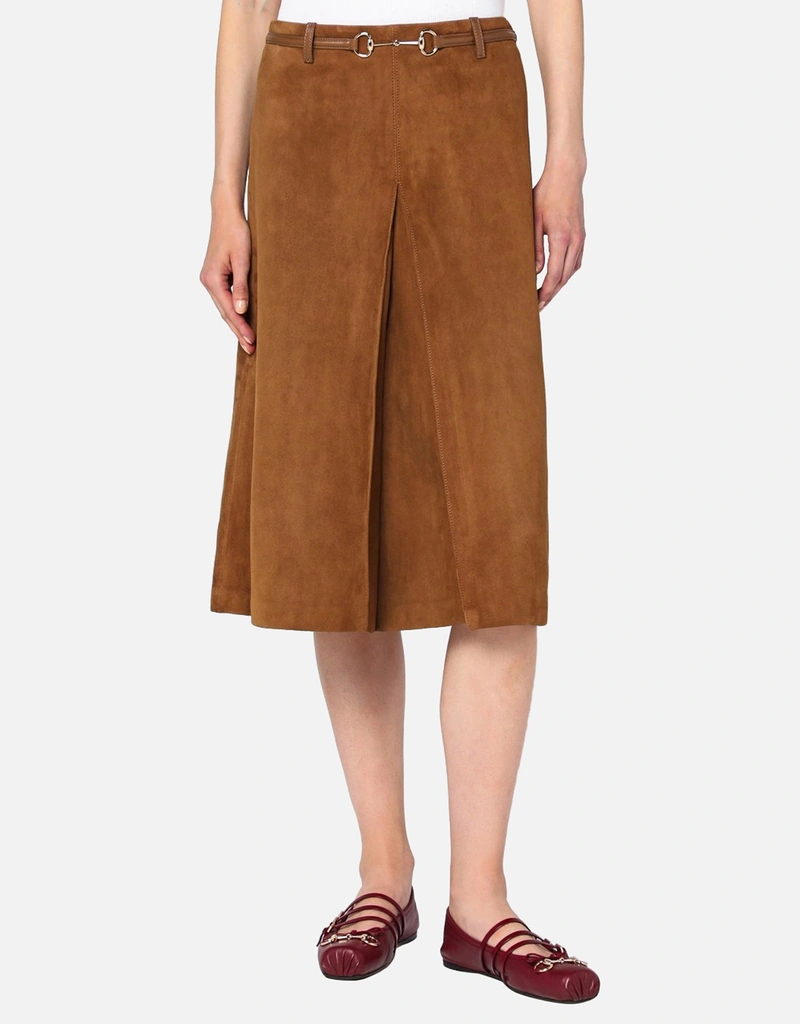 GUCCI スカート　膝丈 GUCCI（グッチ）ひざ丈スカート 黒 サイズ:XS レディース