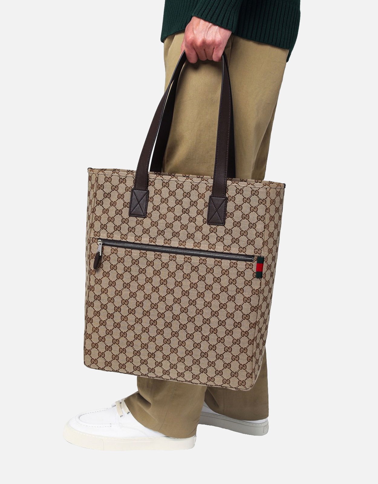 Gucci メンズGGキャンバスラージトートバッグ (バッグ) IFCHIC.COM