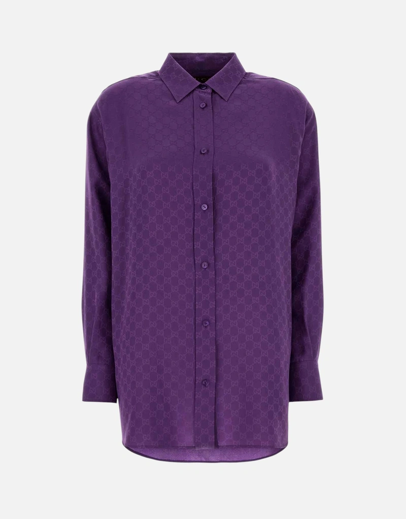 Gucci GGシルクジャカードオーバーサイズシャツ (すべての新品) IFCHIC.COM