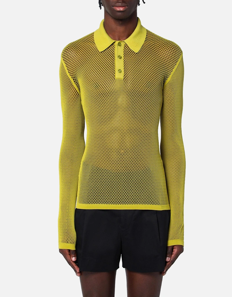 Gucci メンズ テクニカルニット ウール ポロ (シャツ) IFCHIC.COM