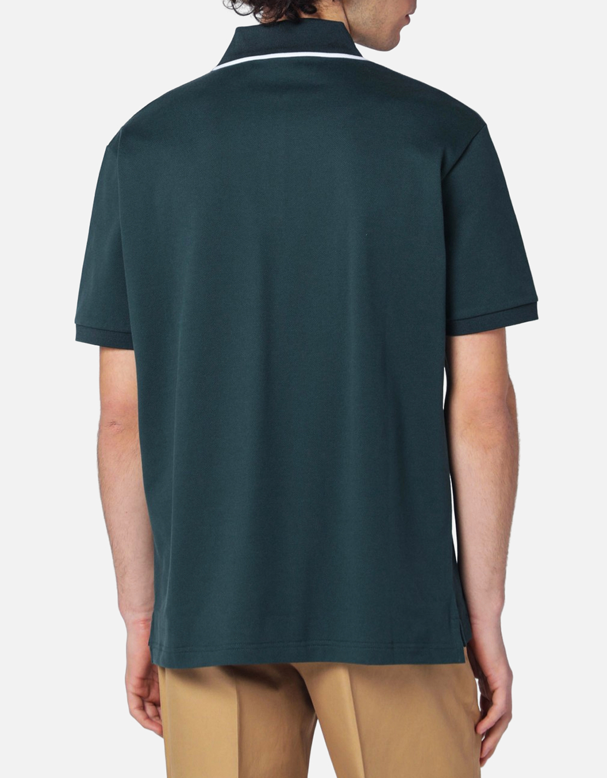 Gucci メンズコットンストレッチロゴ刺繍レギュラーフィットポロシャツ