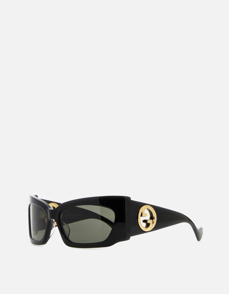 Gucci ブラックアセテートサングラス () IFCHIC.COM