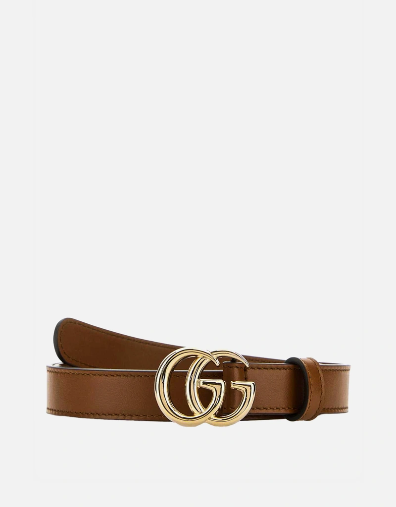 GUCCI ブラウンレザーベルト 70.28 Gucci ブラウンスムースカーフスキンレザーベルト () IFCHIC.COM