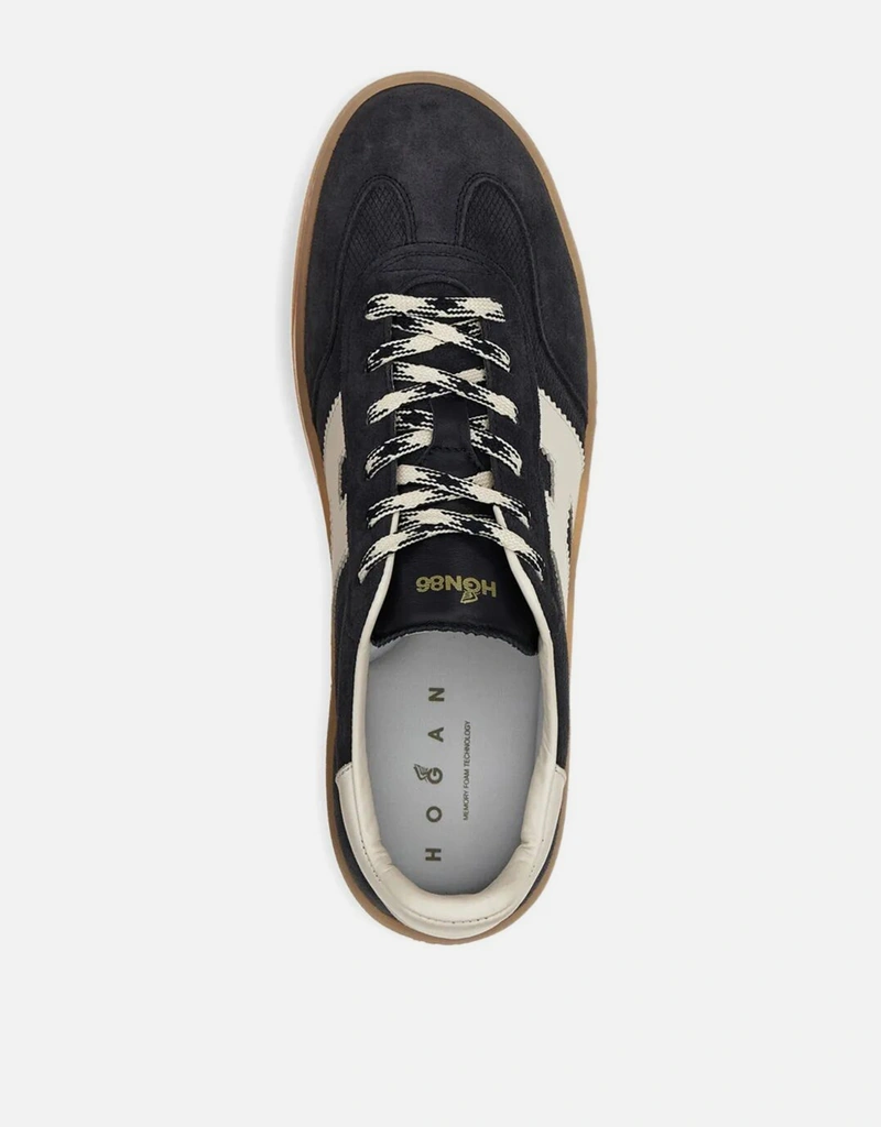 Hogan メンズ クール スエード ナッパレザー パーフォレーテッドH