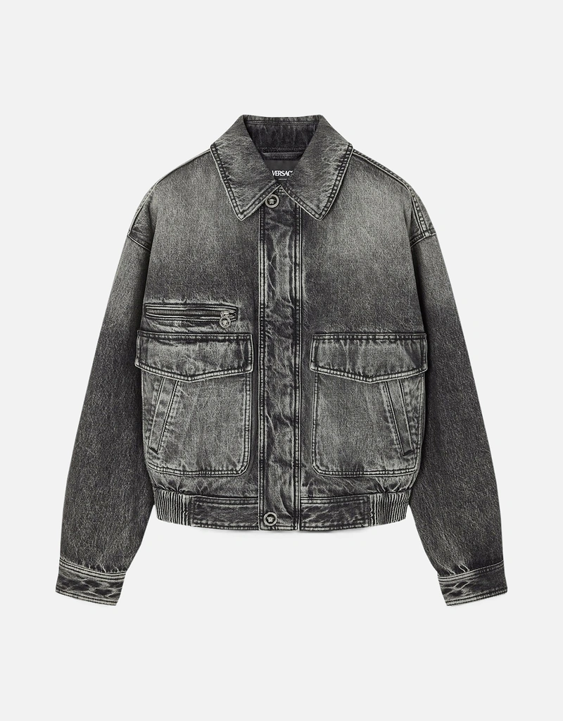 Versace メンズデニムブルゾンジャケット (すべての新品) IFCHIC.COM