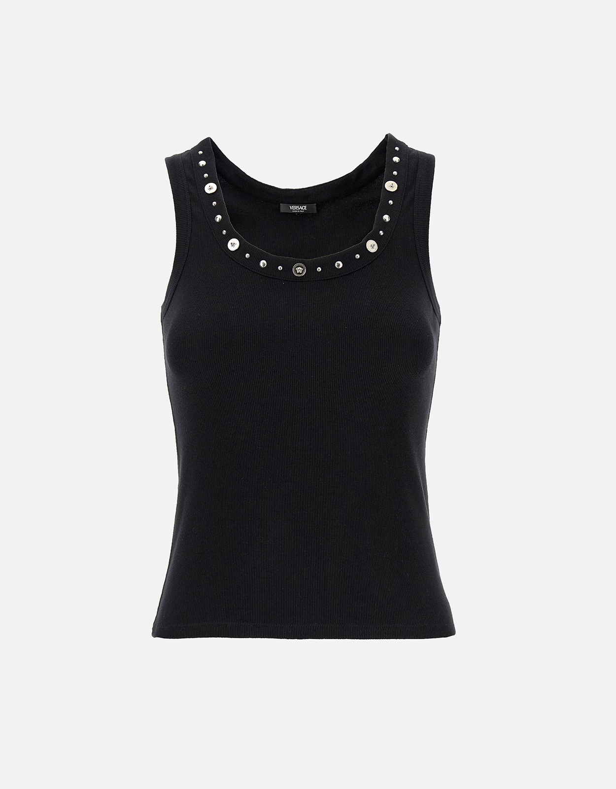 Versace 刺繍リブコットンジャージータンクトップ (すべての新品