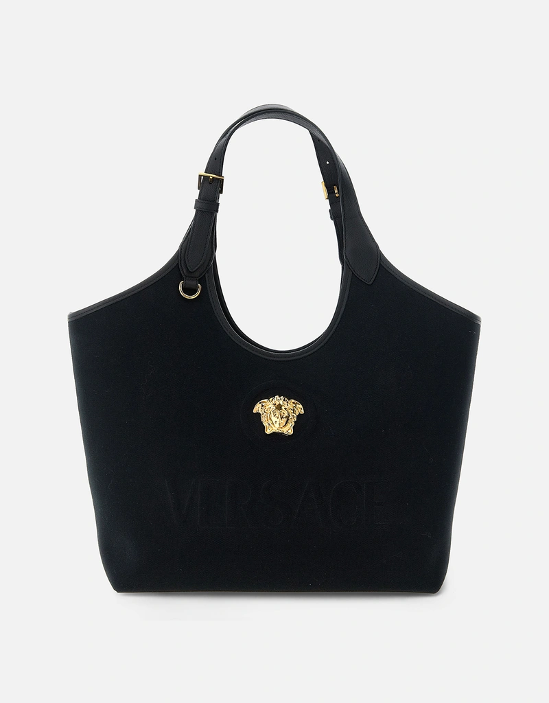 Versace ラメデューサ ミディアム キャンバス トート () IFCHIC.COM
