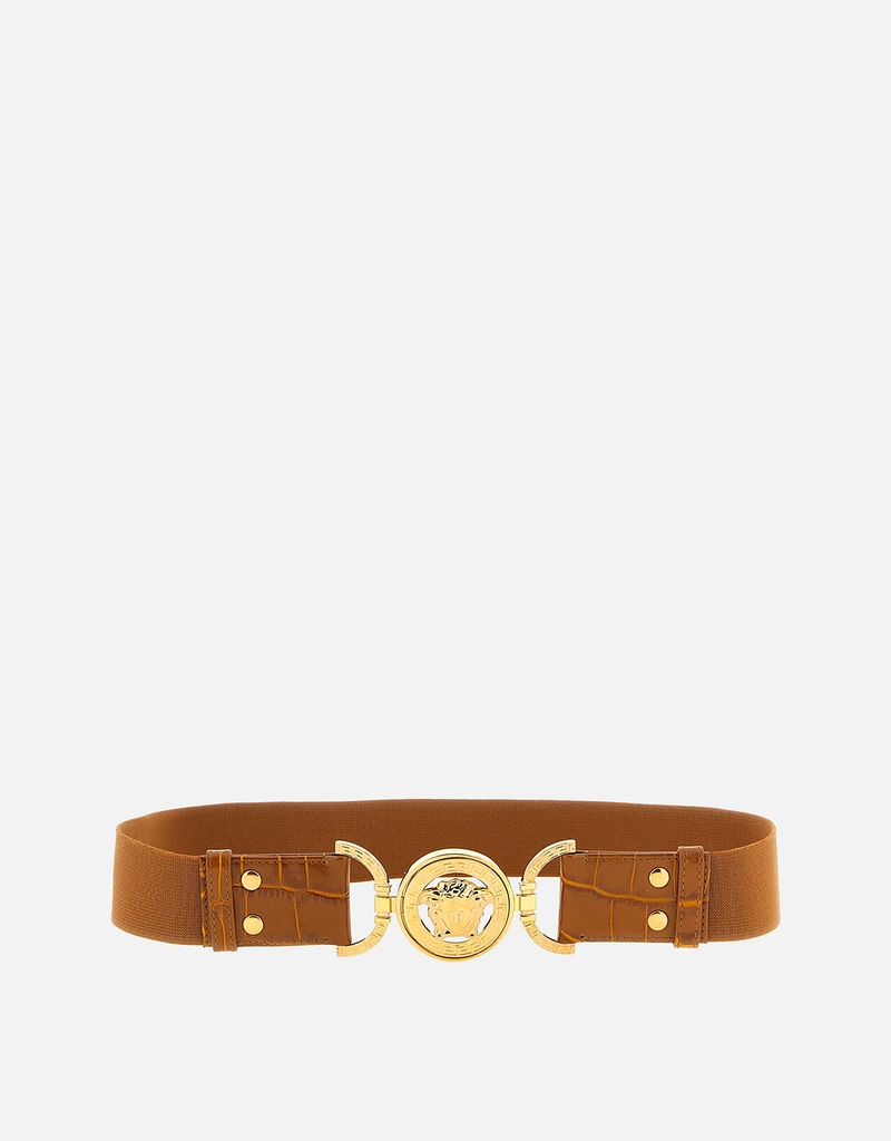 Versace Medusa '95 Croc-Effect Elastic Belt () IFCHIC.COM