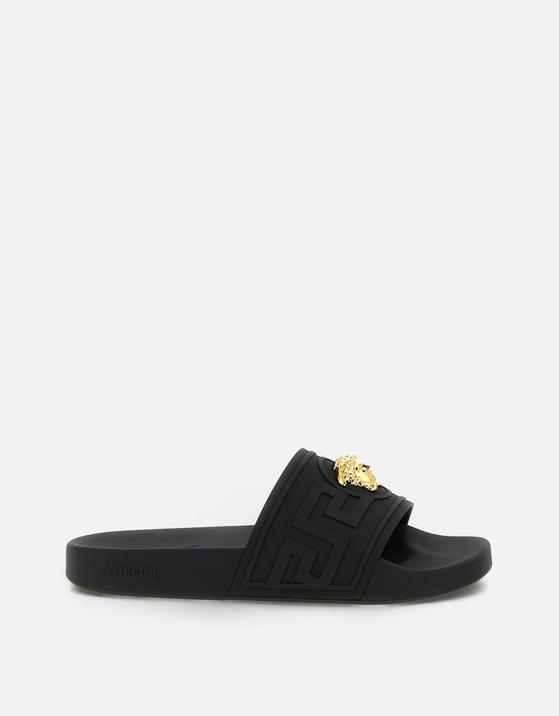 Versace メンズ ラ メドゥーサ ラバーサンダル () IFCHIC.COM