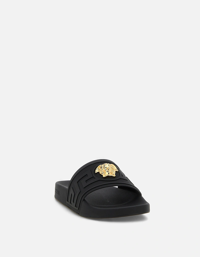 Versace メンズ ラ メドゥーサ ラバーサンダル () IFCHIC.COM