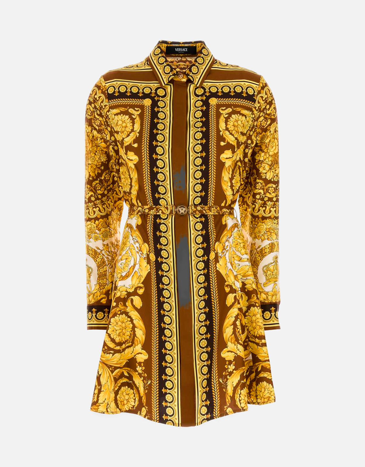 Versace Barocco Silk Mini Shirt Dress - IT 38　ヴェルサーチ バロッコ シルク ミニ シャツ ドレス - IT 38 Versace