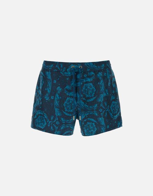 Versace メンズ プリントポリエステル 水着ショーツ (すべての新品