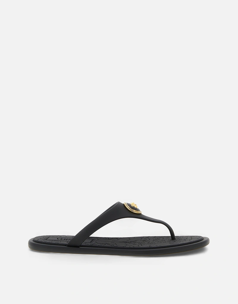 Versace アリア ラバー フラットサンダル () IFCHIC.COM