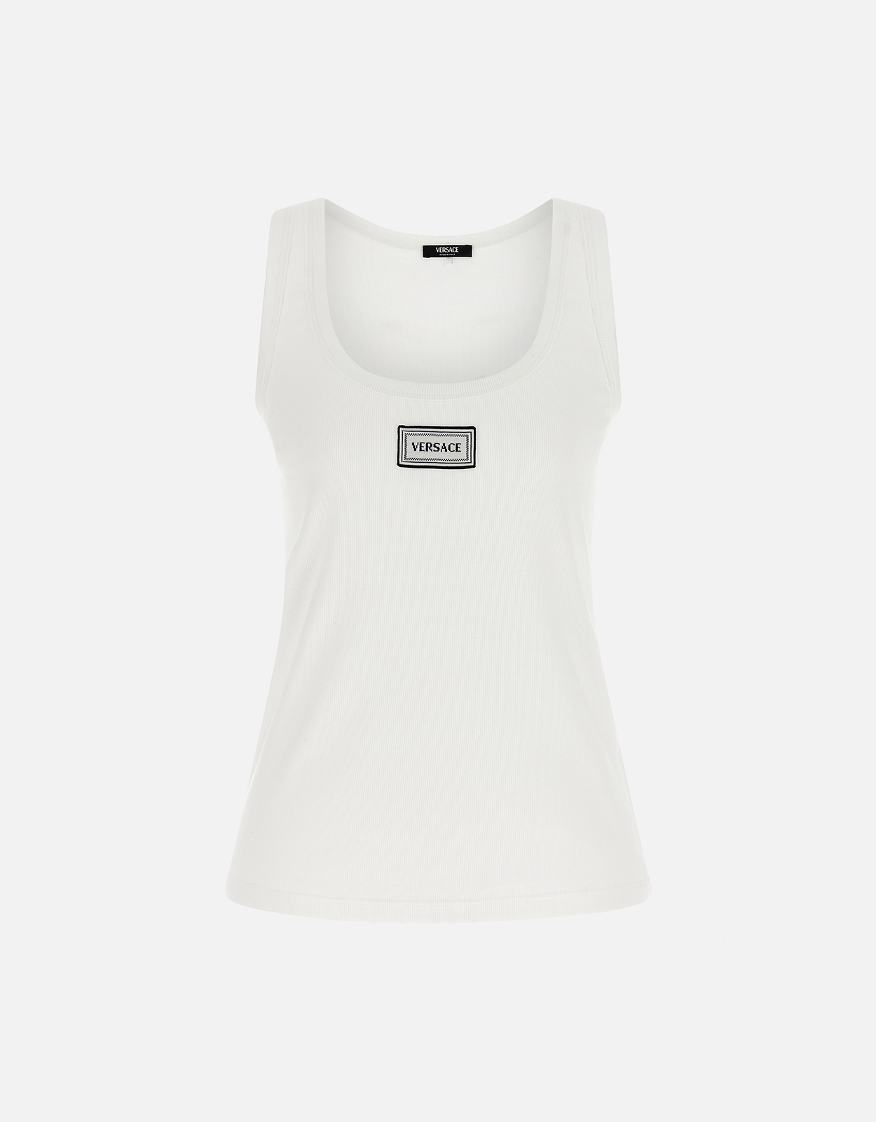 Versace リブストレッチコットンロゴタンクトップ (すべての新品