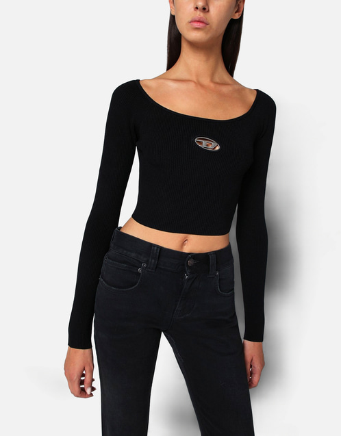 Diesel M-Vera-Lsクロップド長袖トップ (トップス) IFCHIC.COM