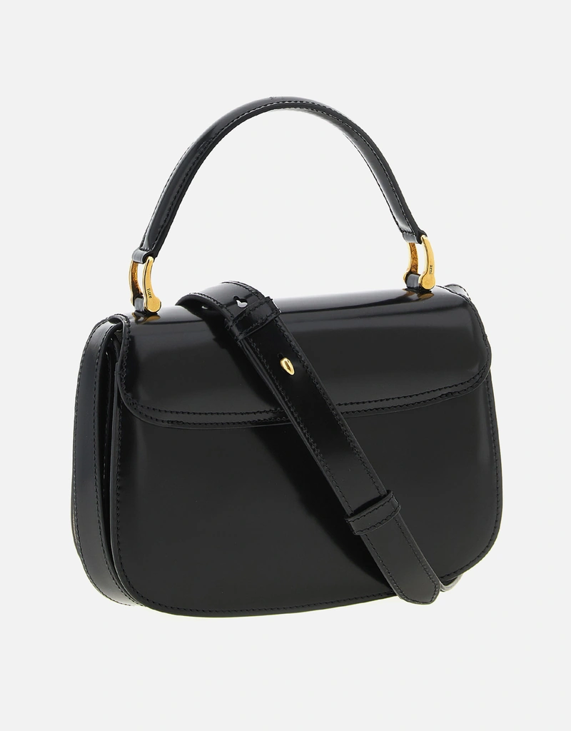 AMI Paris パリパリ光沢牛革クロスボディバッグ () IFCHIC.COM